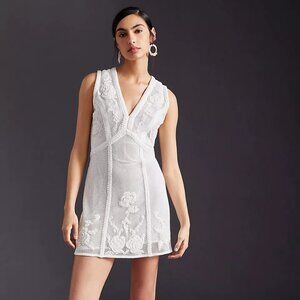 NWT Anthropologie Not So Serious by Pallavi Mohan Deep-V Mini Dress Size M